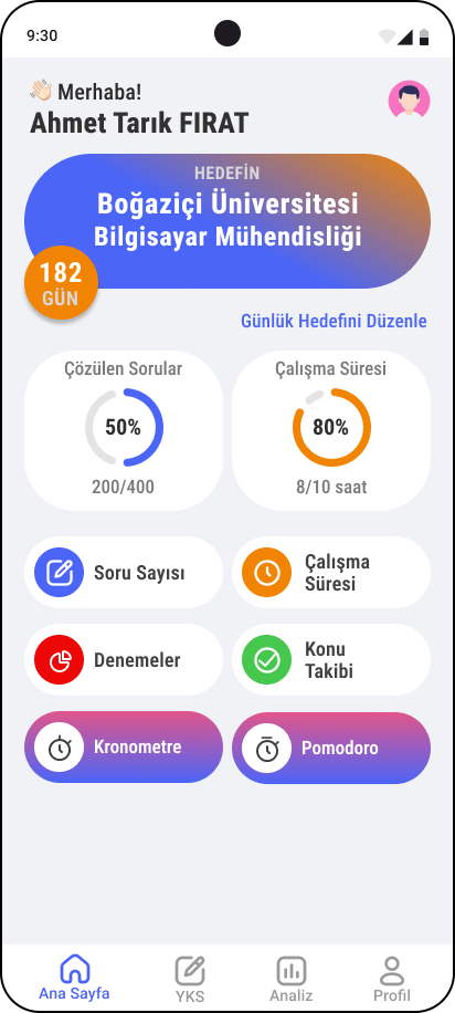 YKS Ajandam Ana Sayfa